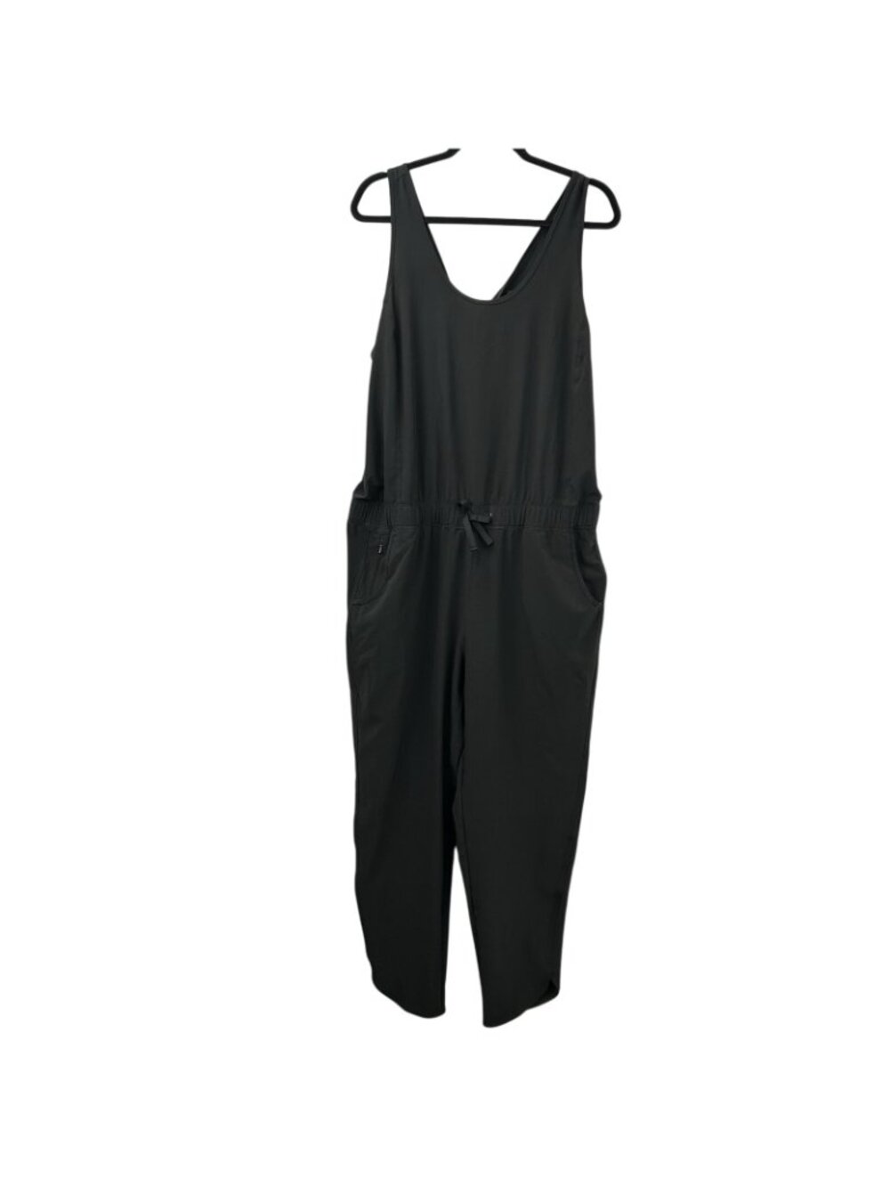 Patagonia Fleetwith Romper Jumpsuit Women’s XL Black Sleeveless Pockets Hiking - Picture 4 of 16